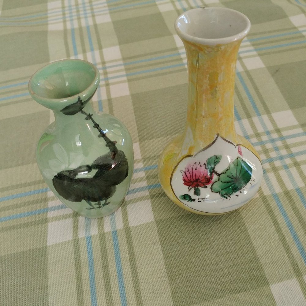 2 Vintage Mini Bud Vases
